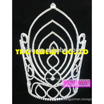 rhinestone colorful real diamond queen style tiara crown